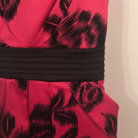 Pink and Black Floral Formal Dress - Picture 4 of 4